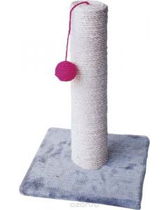 Когтеточка-столбик "Уют", сизаль, на подставке с игрушкой, 30 х 30 х 42 см