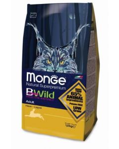 Monge Bwild Cat Hare корм для взрослых кошек с мясом зайца