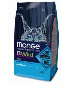 Monge BWild Cat Anchovies корм для взрослых кошек с анчоусами
