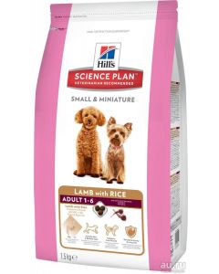 Корм Hill's Science Plan для взрослых собак малых и миниатюрных пород с ягненком, Canine Adult Small & Miniature Lamb & Rice