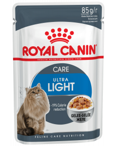 Royal Canin ultra light влажный корм для кошек, склонных к полноте (в желе)