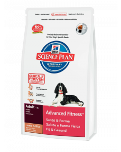 Корм Hill's Science Plan для взрослых собак средних пород с ягненком и рисом, Canine Adult Advanced Fitness with Lamb & Rice 