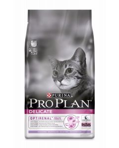 Pro Plan Корм сухой полнорационный для взрослых кошек с чувствительным пищеварением, с лососем