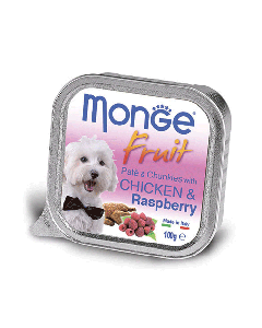 MONGE dog fruit консервы для собак курица с малиной