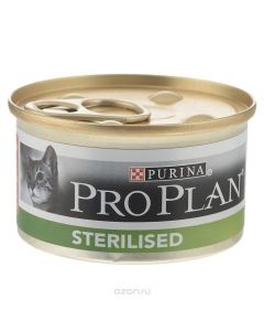 Pro Plan Sterilised Консервы для стерилизованных кошек (мясо, тунец и лосось)