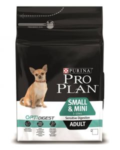 PRO PLAN сухой полнорационный корм для взрослых собак мелких и карликовых пород с чувствительным пищеварением с ягненком и рисом